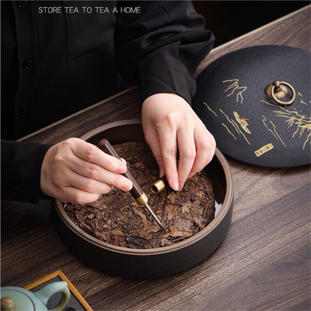 Tarros de Té Tarros de cerámica for almacenamiento de té a granel, tarros de almacenamiento apilables de gran capacidad for cocina, tarros de almacenamiento de alimentos, tarros sellados for pastel de