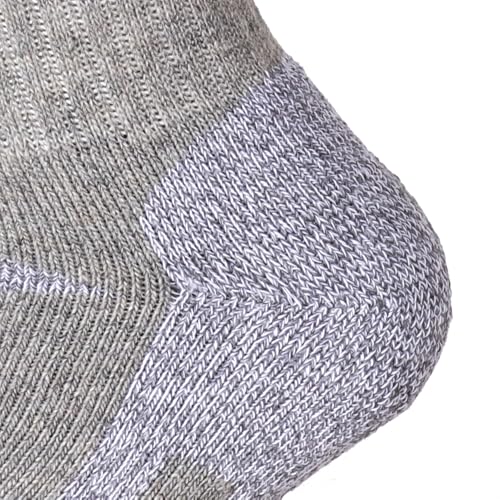 Image of EnerWear 6 Pack Women's Wool Outdoor Hiking Trail Crew Sock (US 9-11, Green /Grey)