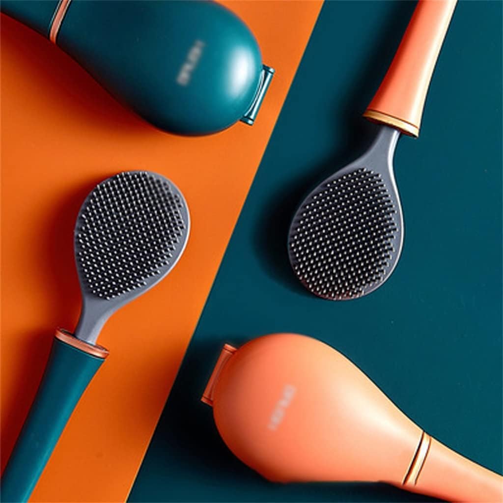 Silicone Toilet Brush with Bracket Set Wall-Mounted Long-Handled Cleaning Bathroom Accessories