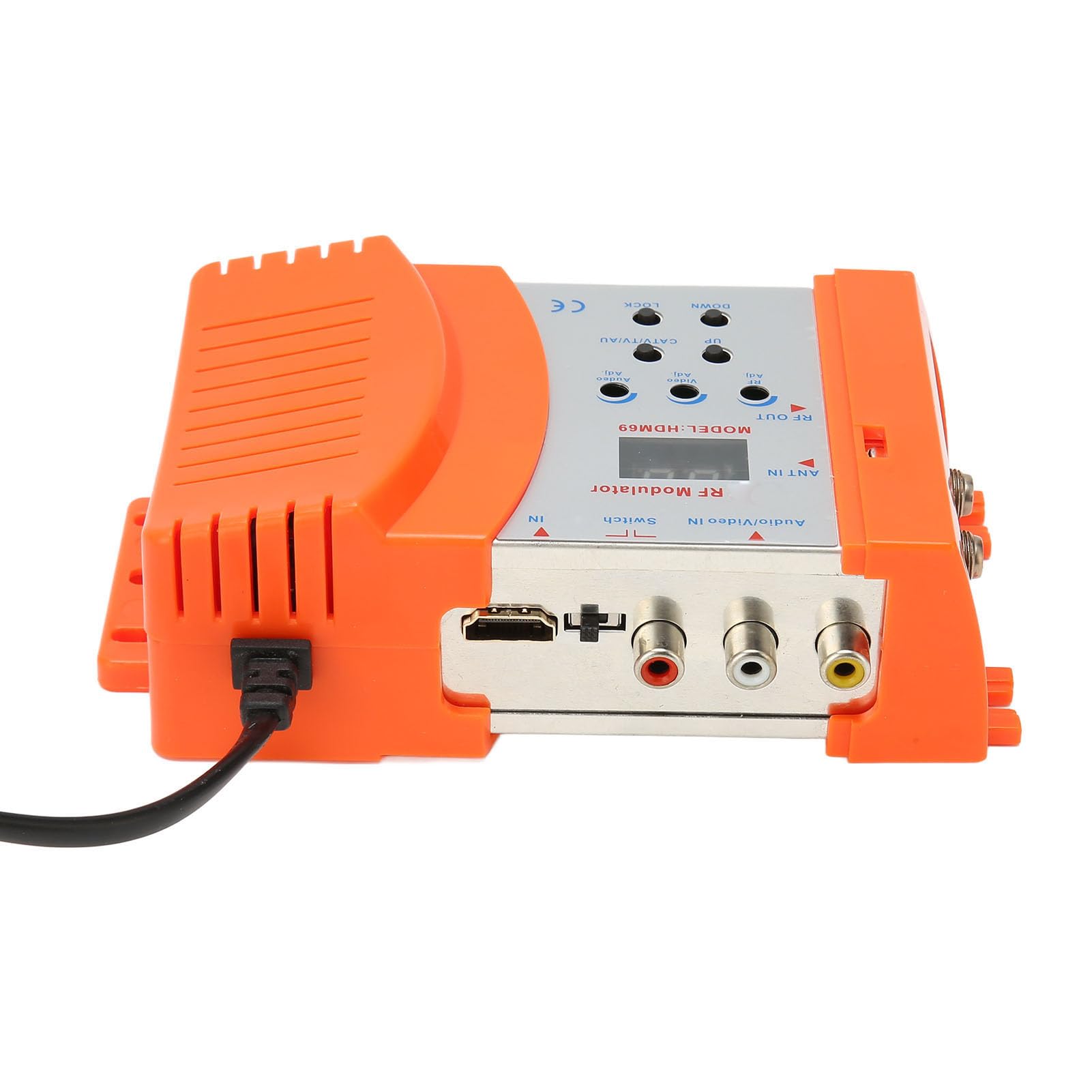 EMUKOEP Convertidor de Modulador AV a RF 1080P Adaptador a Coaxial con Nivel de Salida Ajustable y Transmisión de Largo Alcance para Televisores CRT y Consolas de Juegos (Enchufe Europeo)