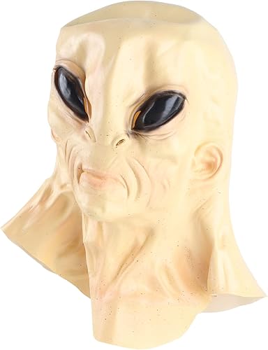 Miniatura 2 de Máscara de cabeza de alienígena de Halloween, accesorios para la cabeza de terror, muñeca para adultos y niños, cubierta facial de alienígena