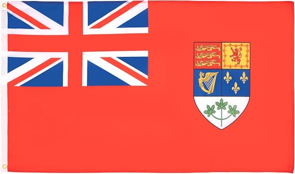 AZ FLAG - Canadian Wwii Flag - 3x5 Ft - 100D Polyester Canada War Banner with Two Metal Grommets - Fade Resistant - Vivid Colors - 3 x 5 Feet - 150x90 Cm