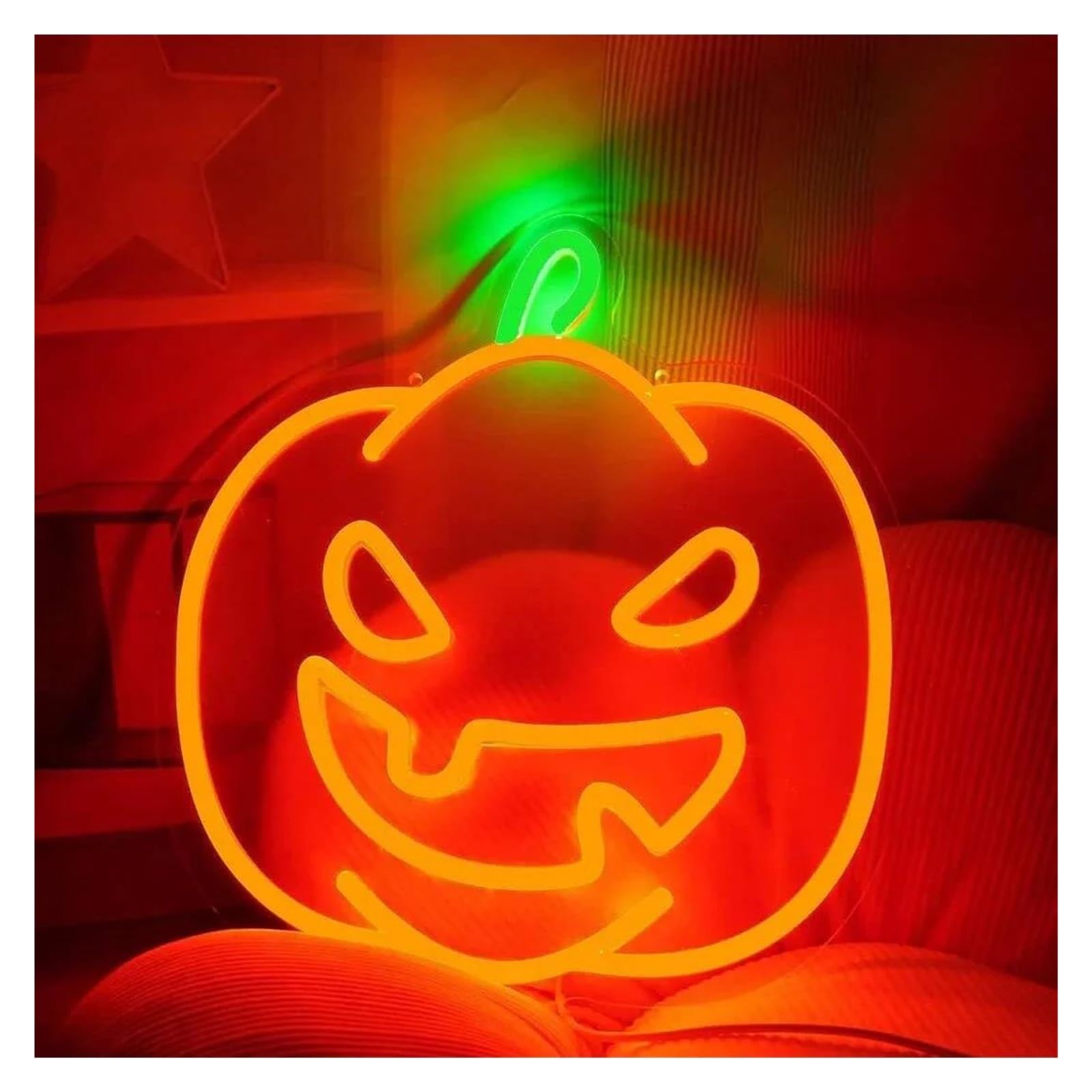 LEMST Signs Lamp Pumpkin Neon Sign for Wall Decor Neon Lights for Home Bedroom Decor USB Powered Lights for Room Decor 30x28cm