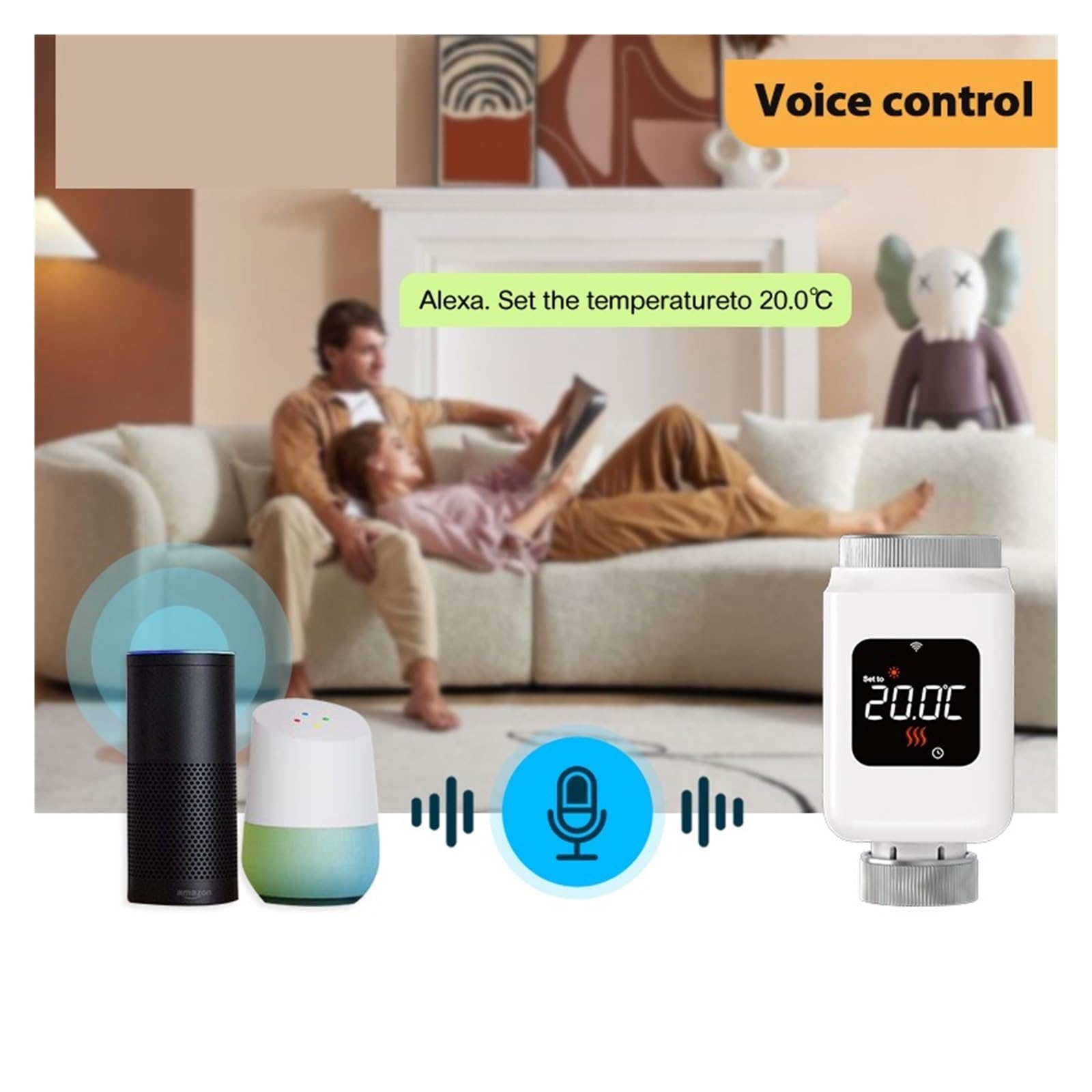 Valvola Termostatica for Radiatore TRV Zigbee Tuya Smart WiFi Temperatura modalità Vacanza(4PCS-Zigbee)