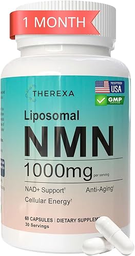 NMN Suplemento 1000 mg Puro - NMN liposomal para suplemento NAD+, probado en EE. UU., 60 cápsulas
