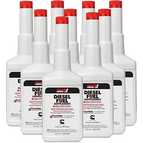Power Service Diesel Fuel Supplement Antigel 12 oz, Pack of 9