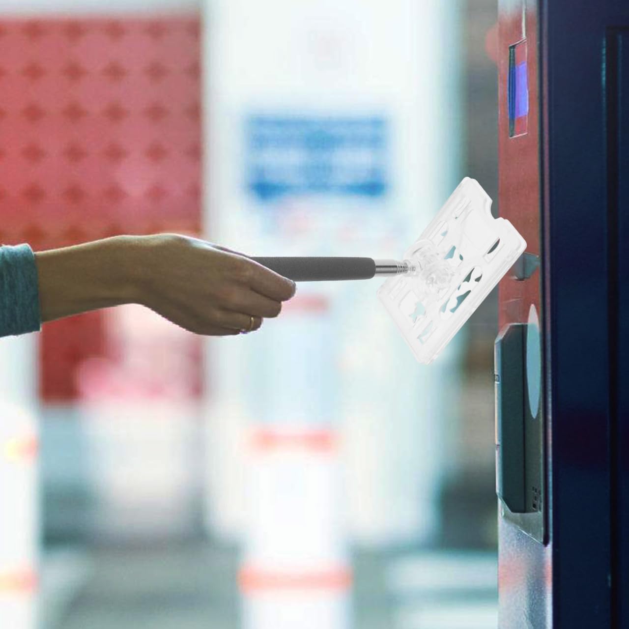 Parking Card Holder 24.01 Inch Flexible Car Payment Card Toll Rod for Residential Lots Shopping Malls Vehicle Access