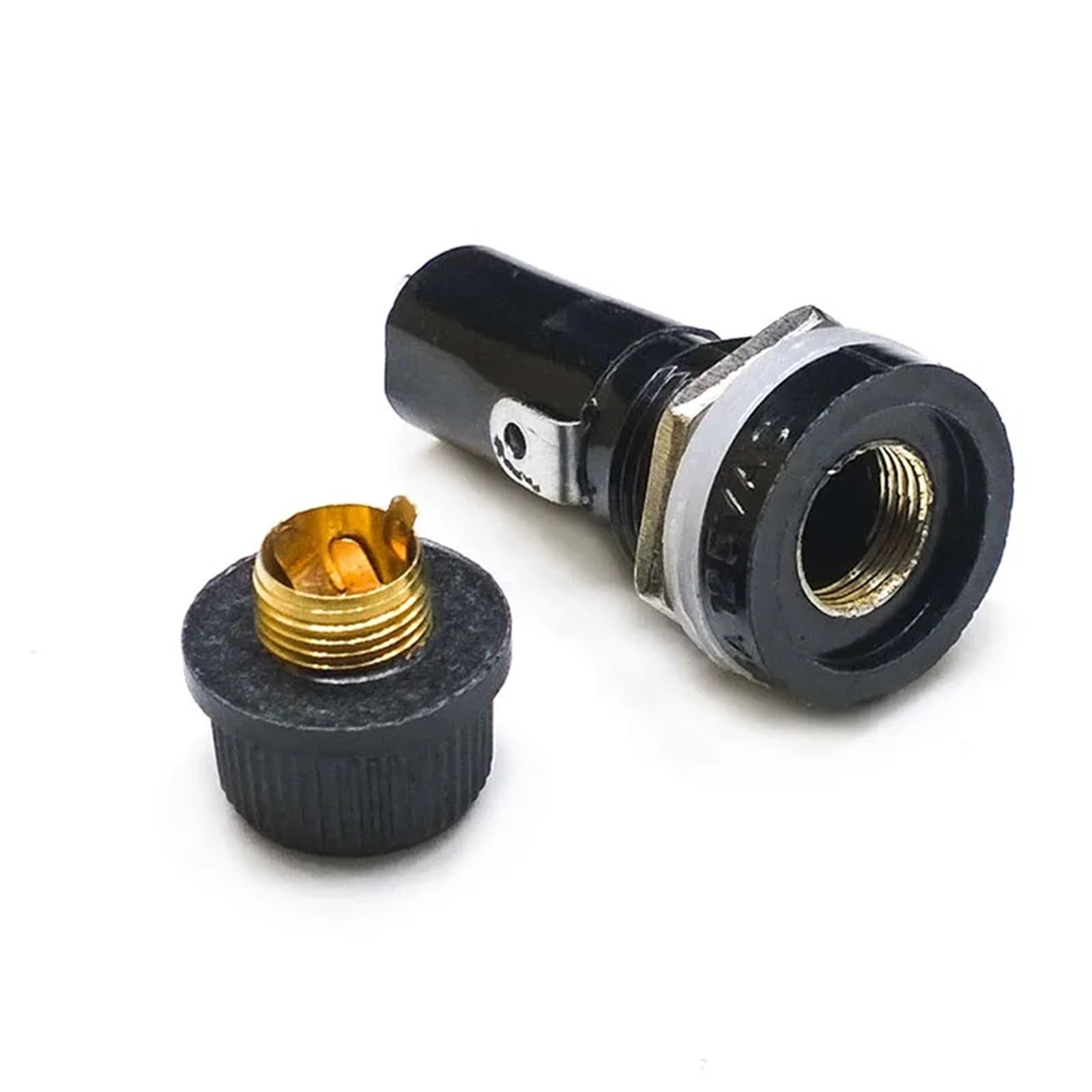 Portafusibles de vidrio de 5 x 20 mm y 6 x 30 mm, soporte de tubo de seguridad for montaje en panel integrado, 5 unidades(6x30MM,3A)