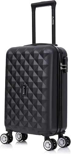 CELIMS Valise Cabine 45x36x20 ABS – Roues Amovibles, Noir