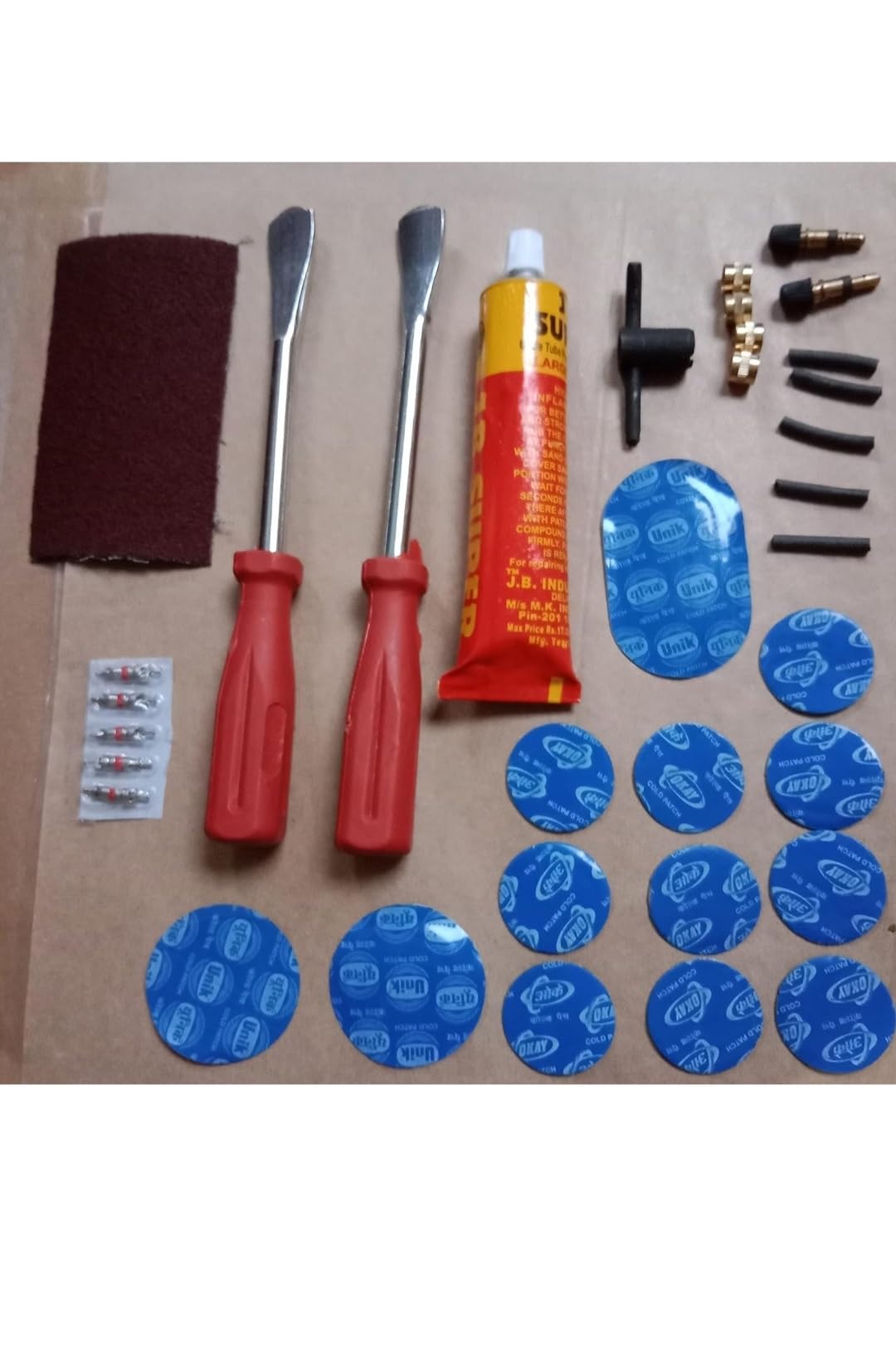 NEELASH Bicycle Bike Full Puncture Repair kit Portable 40 Pieces Inbox (B0CT9WJ2DY) Amazon Price History, Amazon Price Tracker