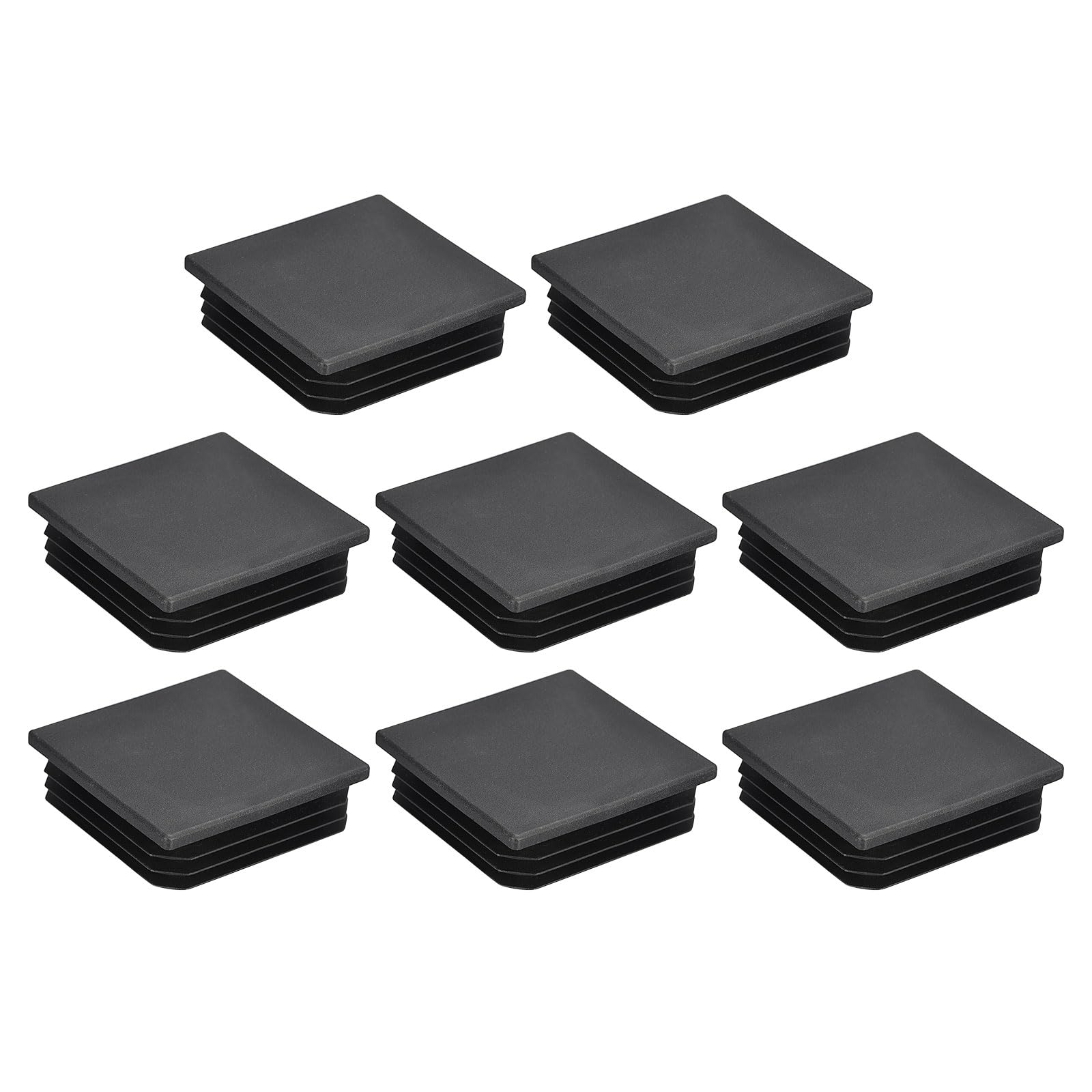 Tapones cuadrados de plástico para pasamanos de escalera y barandillas negras de 70mm
