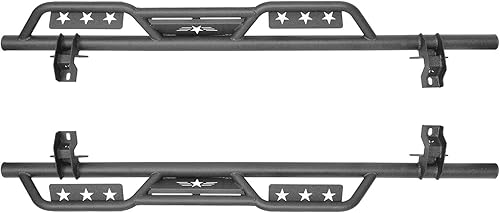 Miniatura 5 de JLU Unlimited - Estribo lateral Nerf Bars de acero compatible con Jeep Wrangler JL 2018 2019 2020 2021 2022 2023 2024 2025 4 puertas (no apto para