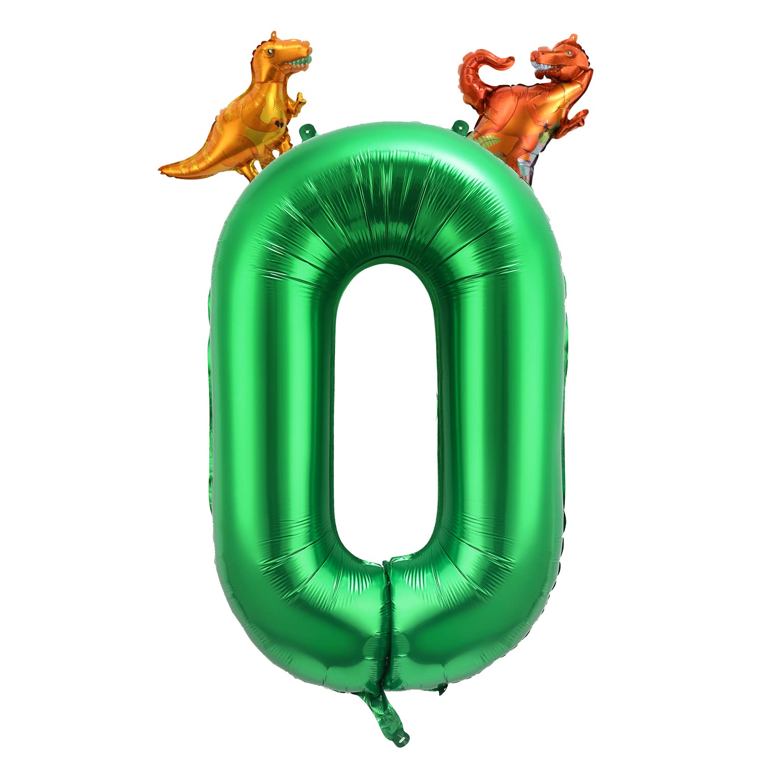 40 Inch Dark Green Number 0 Dinosaur Balloon, Aluminum Foil Large Number Balloon Green Balloon Cute Dinosaur Balloon for Birthday Party Anniversary Celebration Decoration