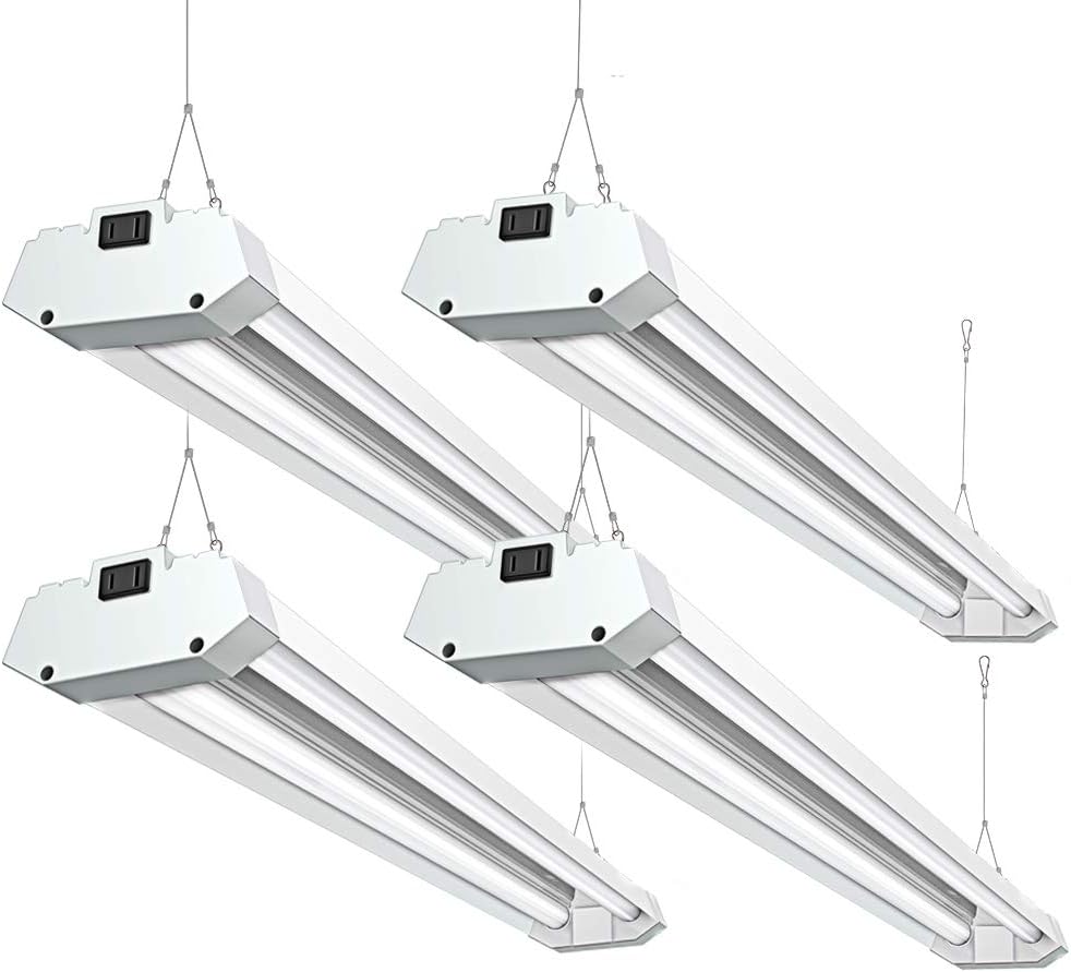 Bbounder 4 Pack Linkable LED Utility Shop Light, 4 FT, 48 Inch Fixture
