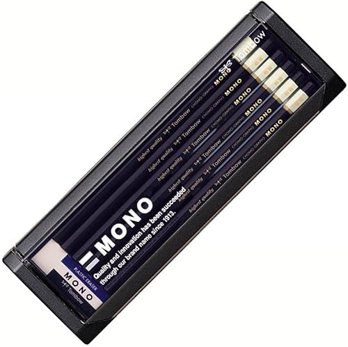 Tombow MONO-6B - Lápices mono, 6B, 1 docena