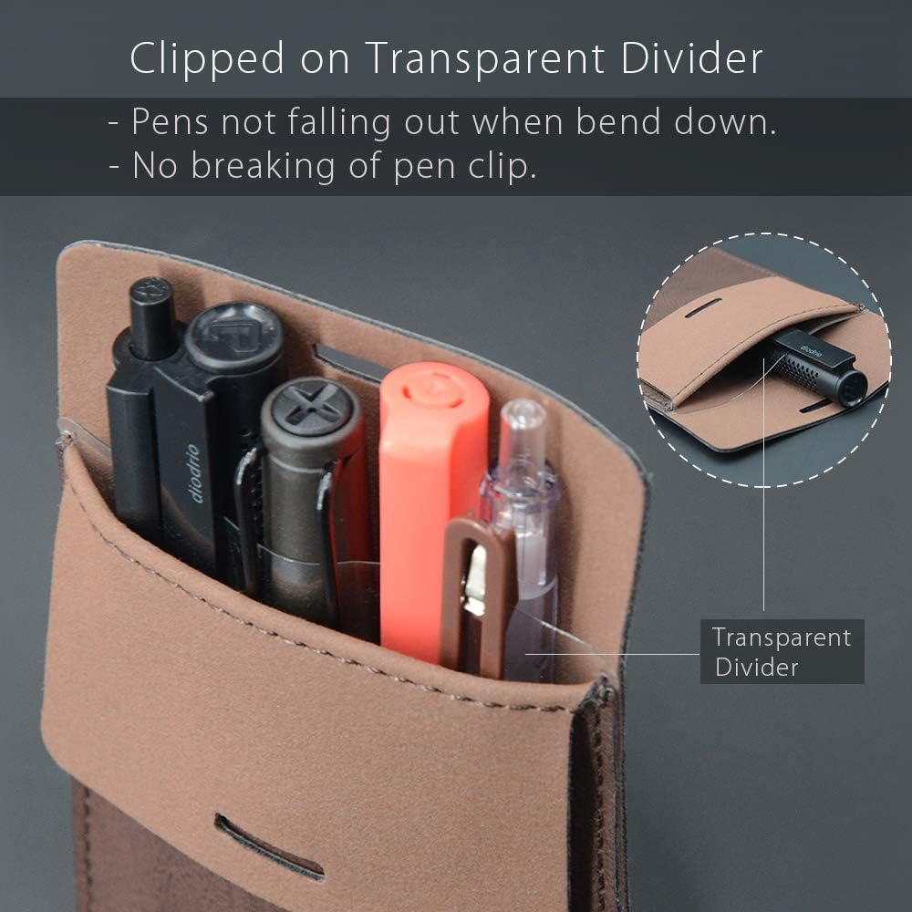 Poet Protector, Leather Pen Pouch Holder Organizer, for Shirts