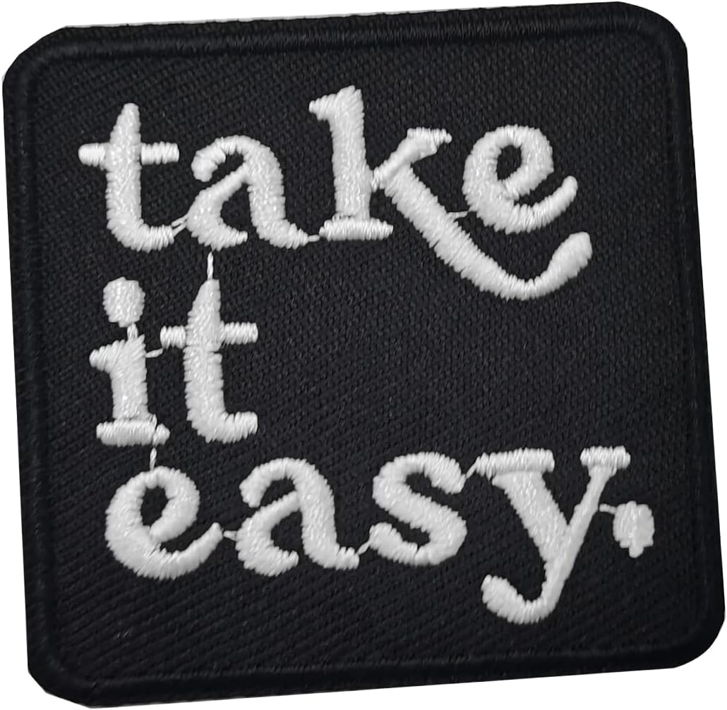 Take it Easy Iron on Patches for Backpacks Iron on Patches for Clothes Backpack Patches Custom Patches Iron on Patch Iron Patches Hat Patches DIY Accessories Patches for Clothes Jackets