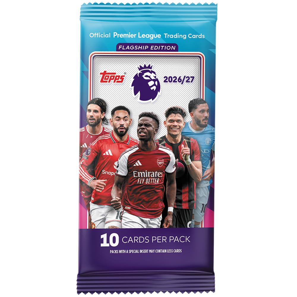 Pacchetto di carte collezionabili Premier League 2026/27, 20 booster + esclusive custodie Collect-it