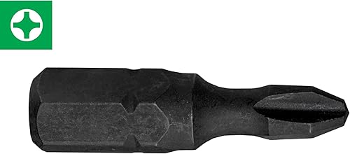 Miniatura 2 de Century Drill & Tool 70525 Puntas de destornillador de impacto #2R para paneles de yeso, 1 pulgada, paquete de 25