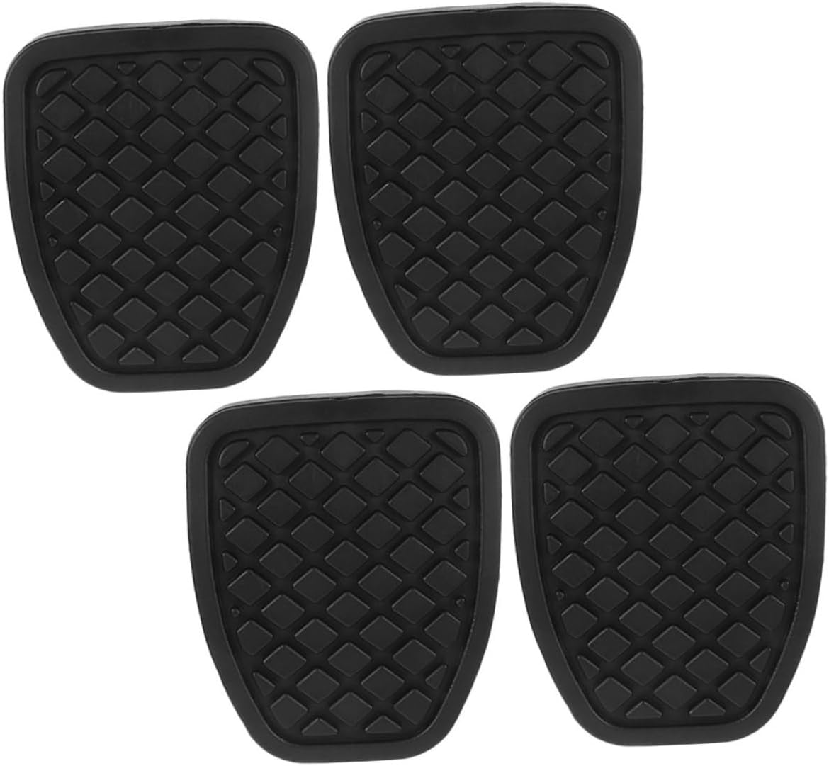 4pcs Heavy Duty Brake Clutch Pedal Pad Rubber Cover Replacement for Easy Installation Enhanced Safety Fit Anti-Slip Design