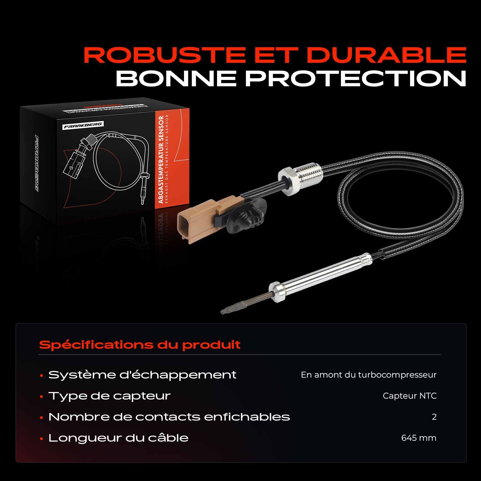 Frankberg Capteur de température des gaz d'échappement en amont du