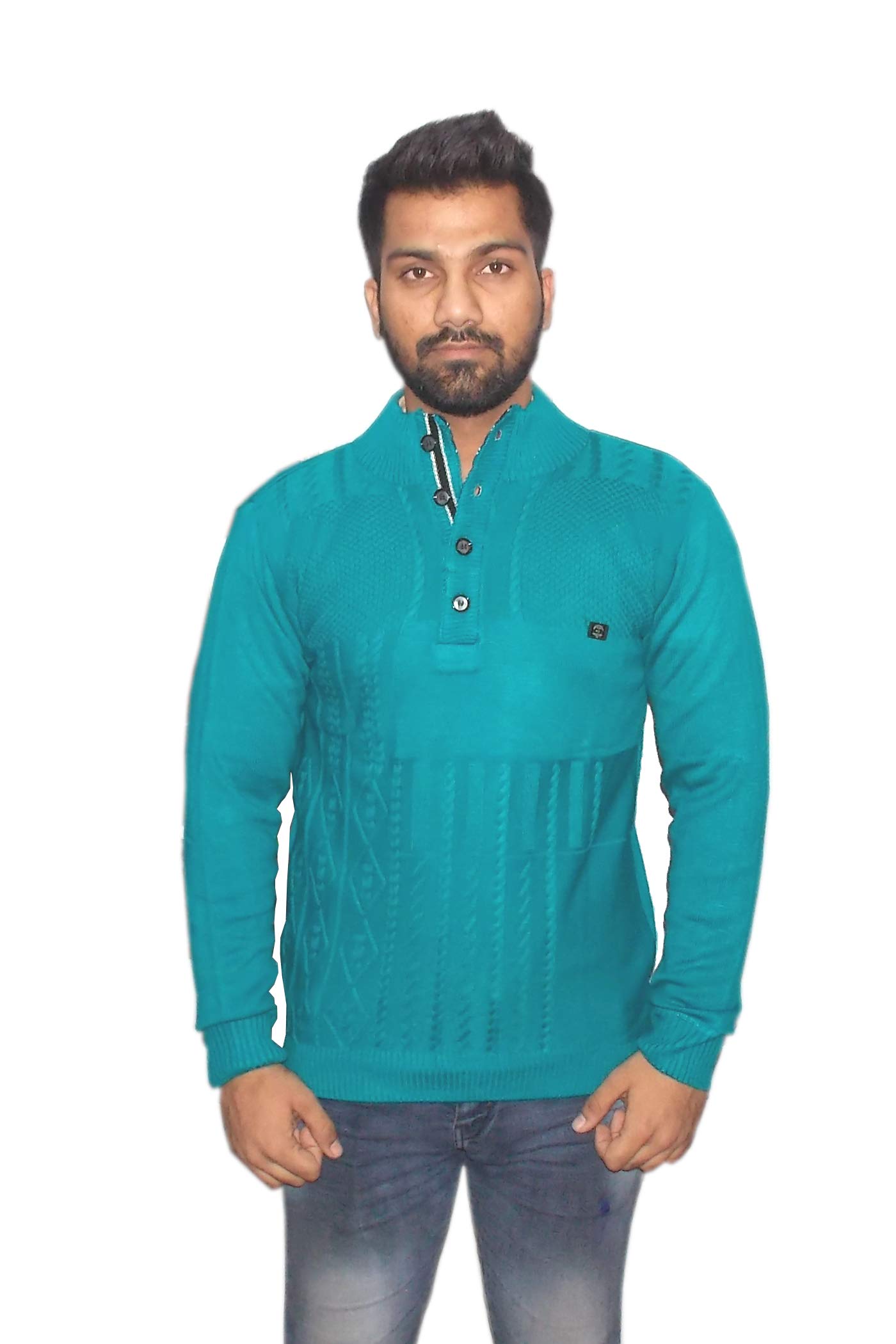 bravezi Woolen Sweater for Men Green-picture-35