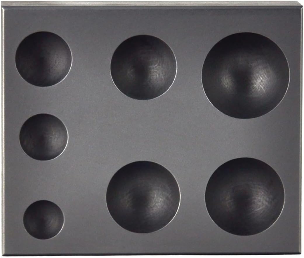 7 in 1 Graphite Glass Marble Sphere Round Mold for Glassblowing Casting Lamp Working