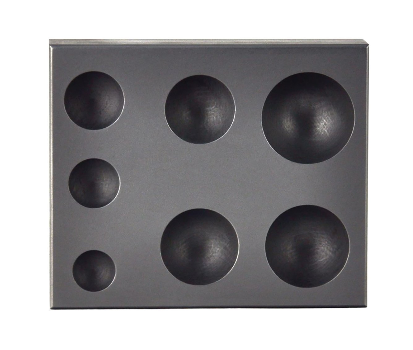7 in 1 Graphite Glass Marble Sphere Round Mold for Glassblowing Casting Lamp Working