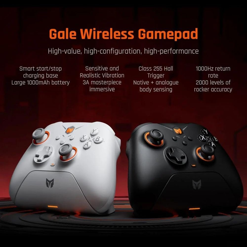 Gamepad wireless, PC e controller Android con connessione a bassa latenza per giochi mobili, design ergonomico controller wireless (nero)