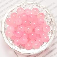 Vista 30 de 200 cuentas redondas y sueltas de cristal de cuarzo gris natural de 0.32 pulgadas (8 mm) para joyería y manualidades