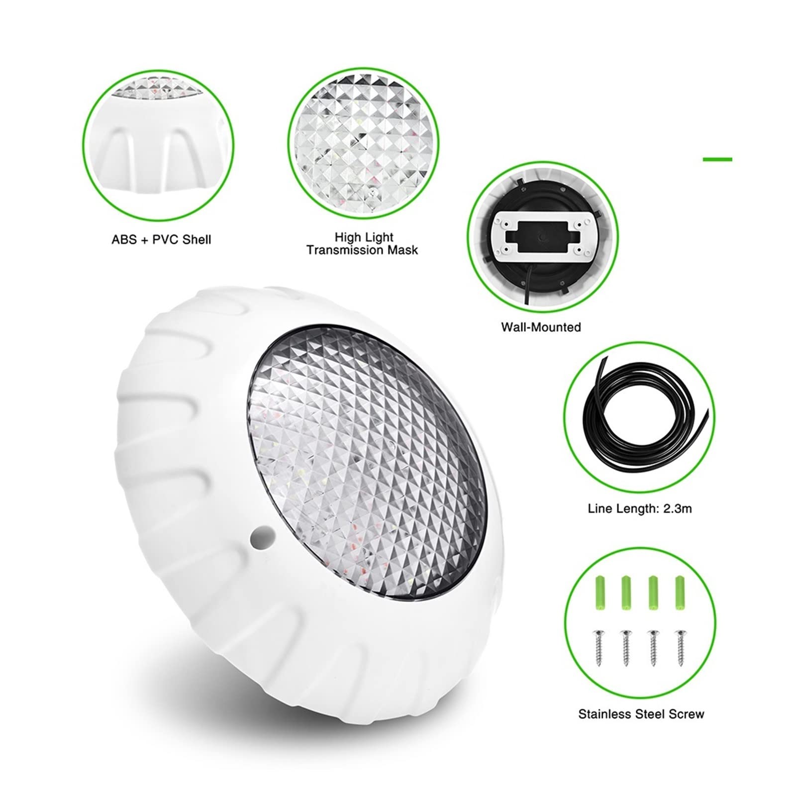 38W RGB Basen Lampa LED IP68 Nurkowanie Spotlight Zdalne Sterowanie Oczko Wodne Dekoracja Ogrodowa Na Zewnątrz Wodoodporne Bezpieczne(38W)