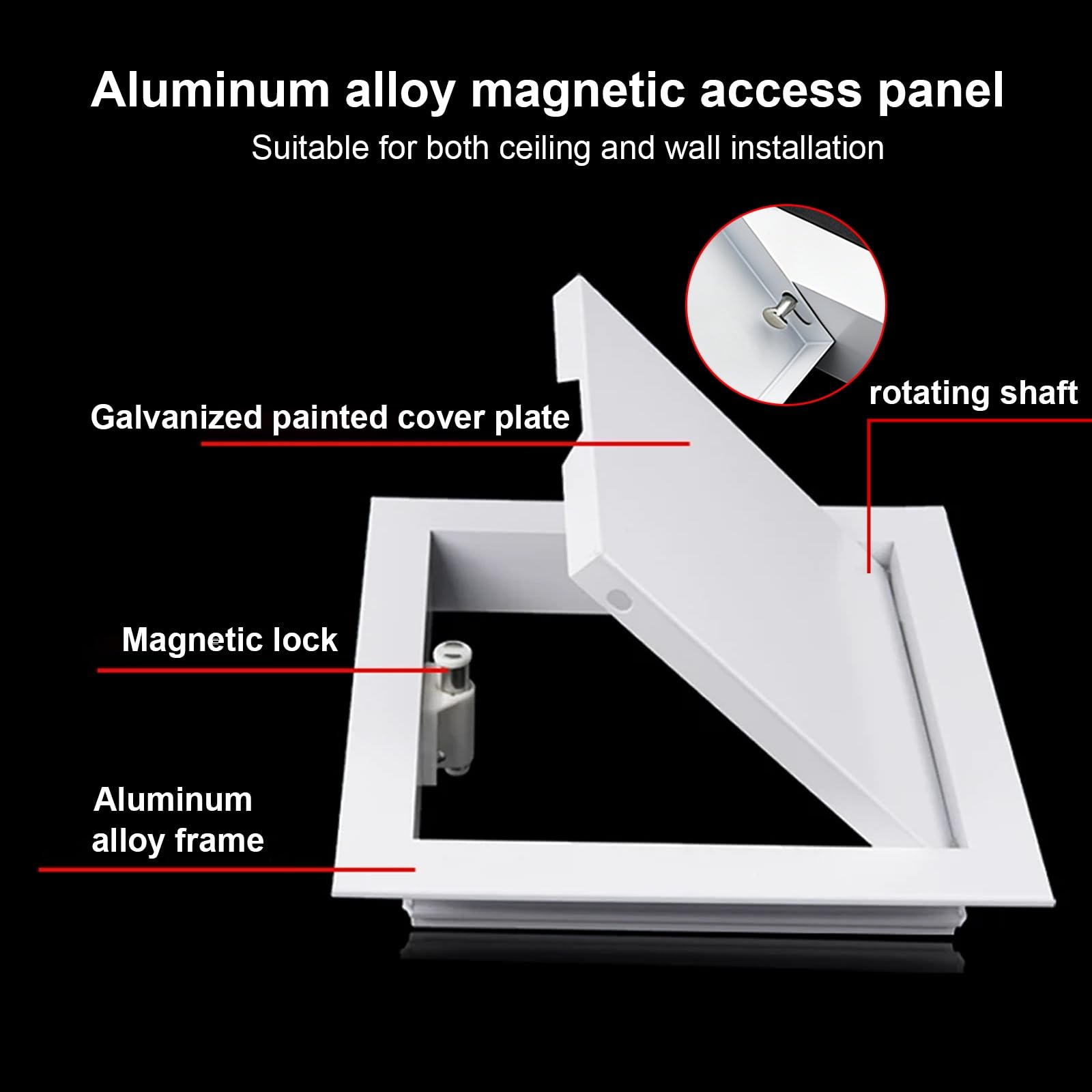 Panel de Acceso Metalico for Plomeria, Pladur, Comerciales, Residenciales(8x10in/20.3x25.4cm)