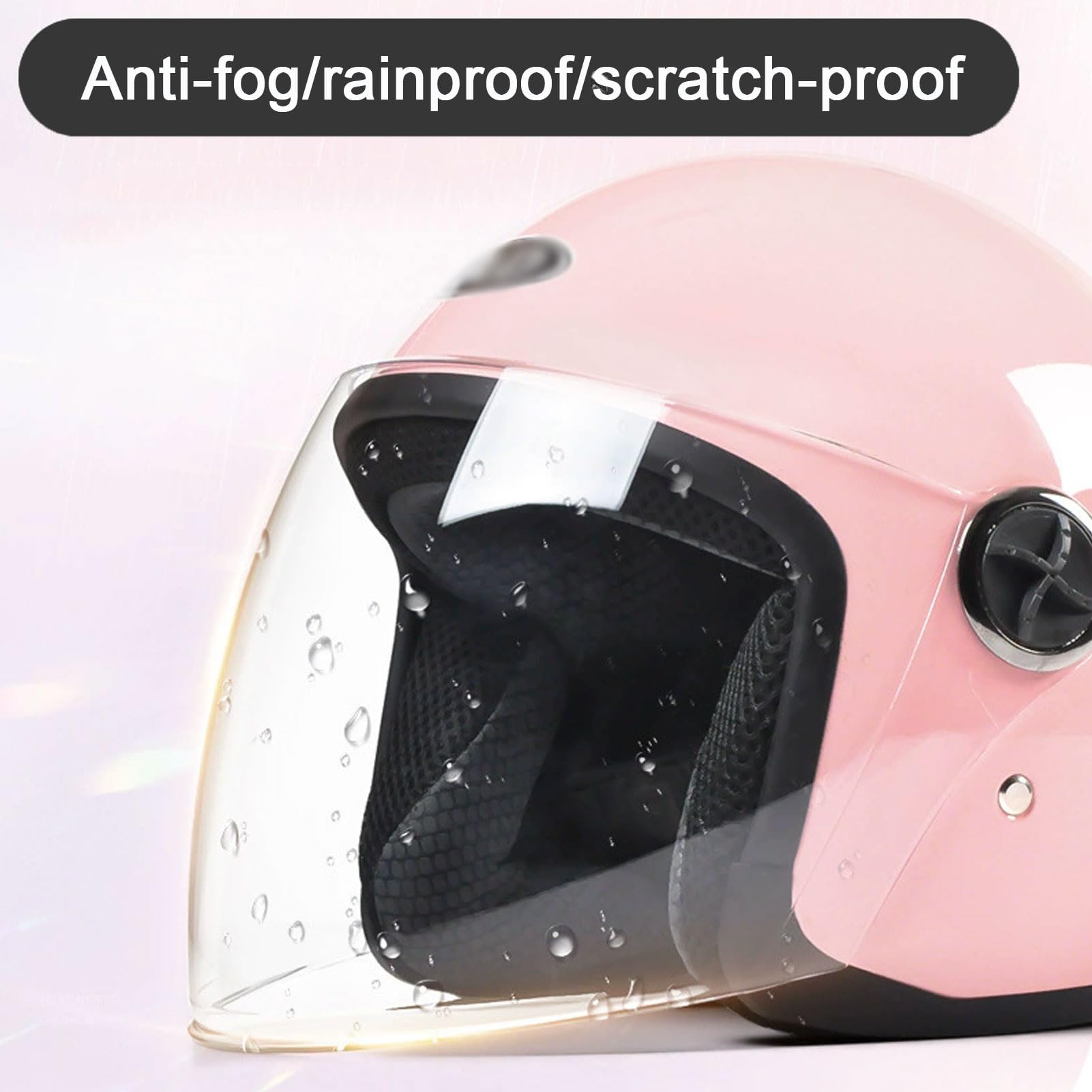 Męski damski motocyklowy kask typu jet half - zabytkowy motocyklowy kask typu half face z daszkiem i klamrą szybkiego zwalniania, otwarty kask baseballowy do cruisera skutera,54-59CM,N