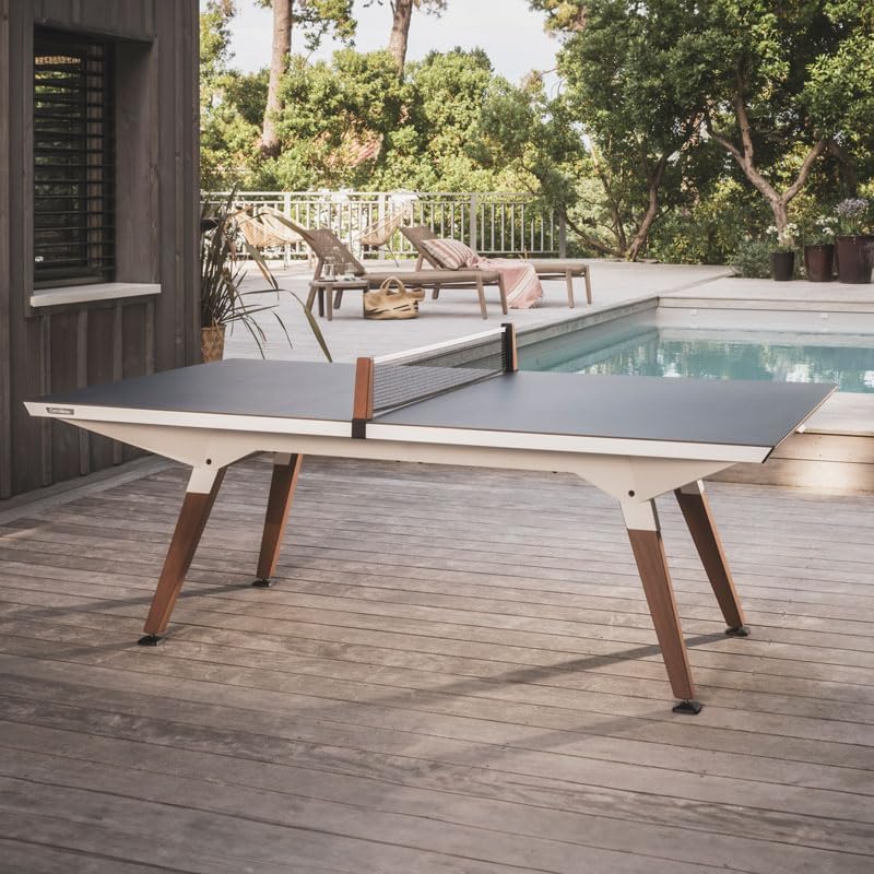 CORNILLEAU - Origin Outdoor Table Medium - Design Ping-Pong Table - Made in France - Convertible - White