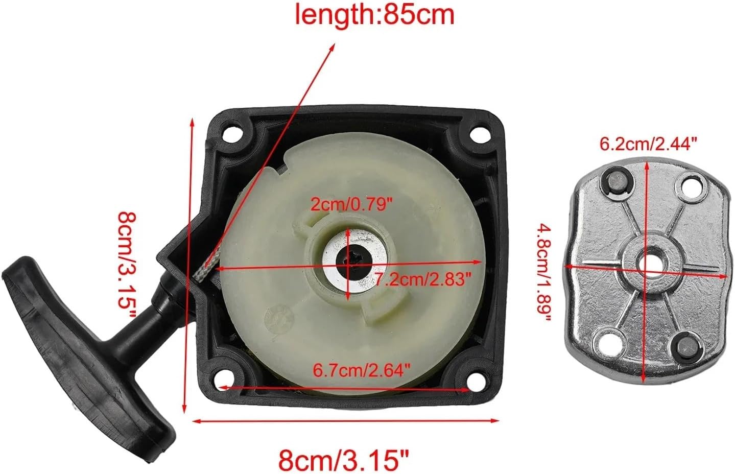 Spare for Brush Cutter Starter with Pulley Lawn Mowers Recoil Pullstart Pull Start
