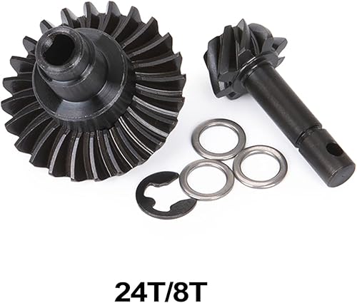 Miniatura 9 de Engranaje cónico de sobremarcha helicoidal de alta resistencia para automóvil a control remoto, engranaje cónico 8T 24T27T30T33T AR44 para 110 RC