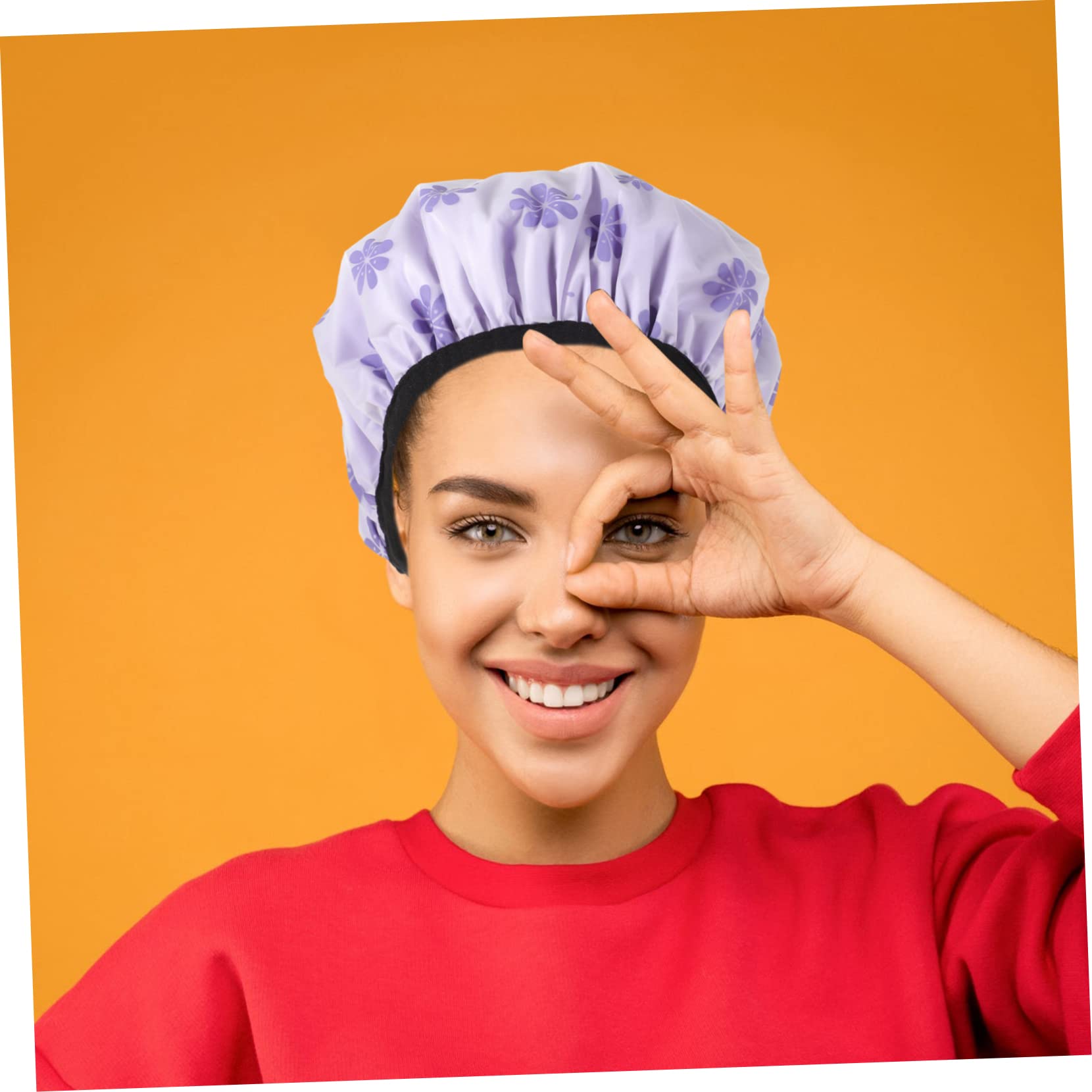 Gorros de Ducha Impermeables de 3 Capas Forro Microfibra | 4 Piezas, Peva y Satén, Elástico y Transpirable, para Niños Mayoría de Personas Estilo Aleatorio