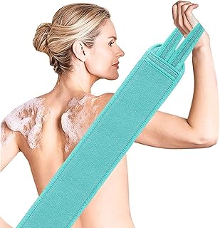 VASLON Exfoliating Back Scrubber for Shower for Men and Women, Body Exfoliator & Loofah Back Scrubber Helps Back Acne & Bacne,Loofah Back Washer Deep Clean & Invigorate Your Skin,Back Washer for Shower