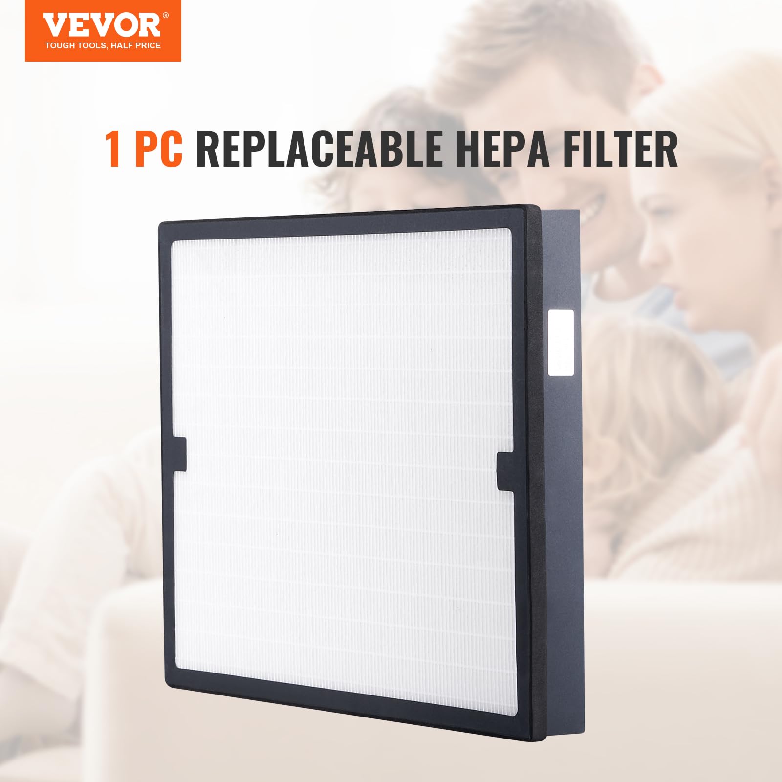 VEVOR HEPA-Luftfilter, 40,4 x 48,3 cm Luftfilter-Ersatz, hocheffiziente Filter der Stufe 3, kompatibel mit BlueDri & VEVOR Scrubber, Luftreinigern, Geräten zur Wasserschadensanierung
