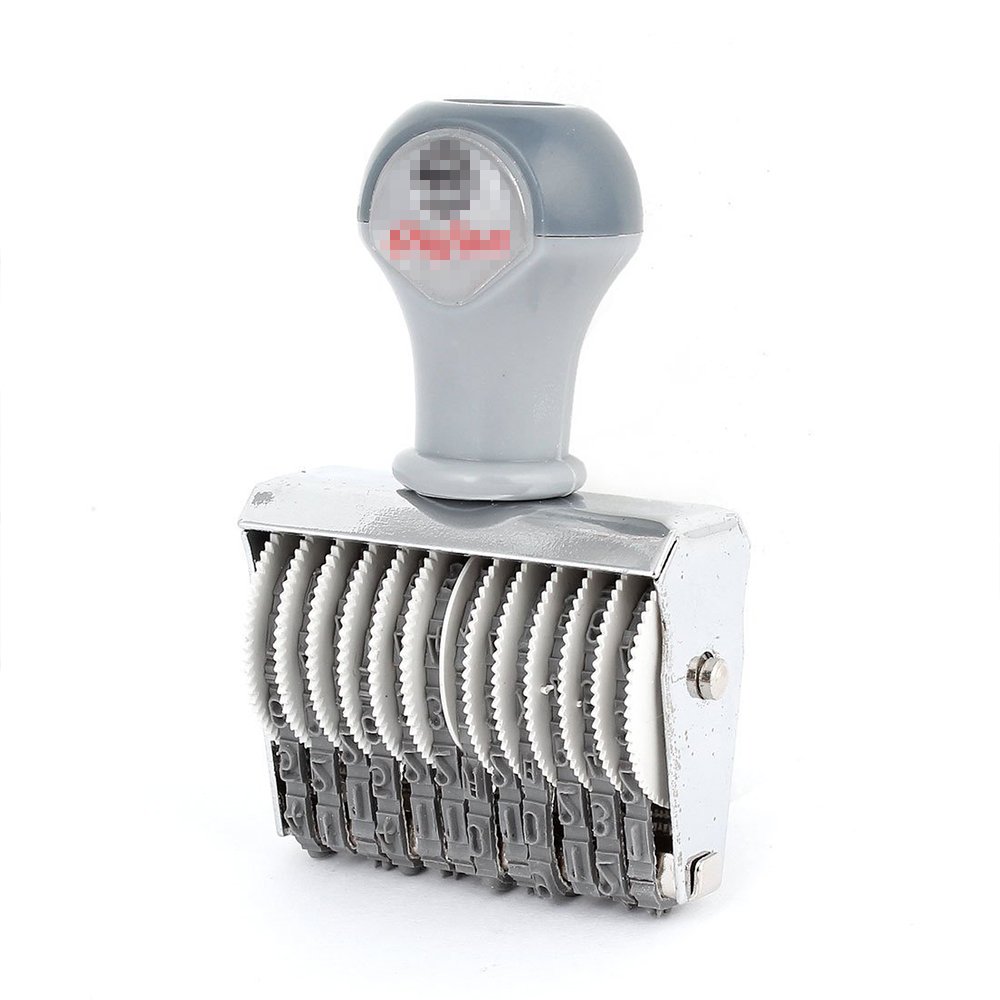 Nacpy Numbering Stamp Date Arabic Numerals Design 9 Digits Rolling Stamp Rubber Office Band Numbering Stamp