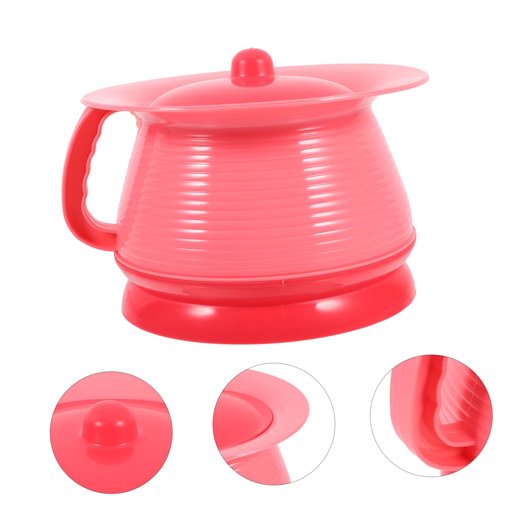 2 Pezzi Toilette per secchio per vasino da viaggio pentola ciotola dell'urina secchio per orinatoio secchio per comò orinali vaso da toilette plastica rosa