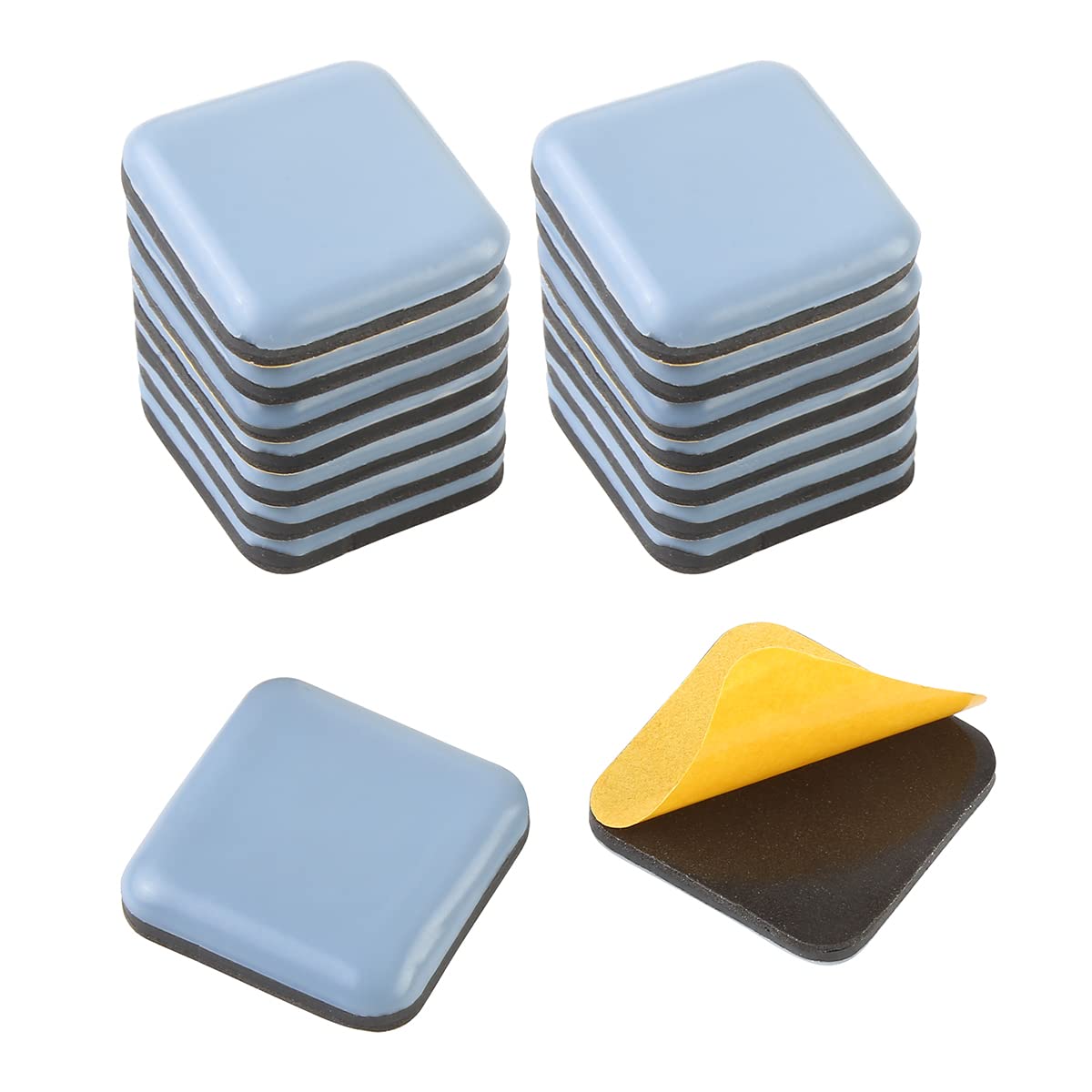 Patins De Meubles 16 Pièces PTFE Carré Auto-adhésives Coulisses De