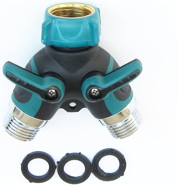 Garden Hose Y Splitter 3/4Inch, 2Way Solid Garden Hose