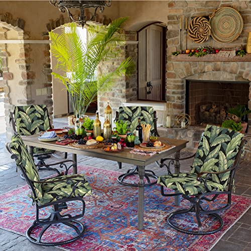 Image of Arden Patio Dining Outdoor Chair Cushions, 20x44, Rain-Proof Seat Pad, Fade-Resistant Outdoor Cushion Onyx Cebu