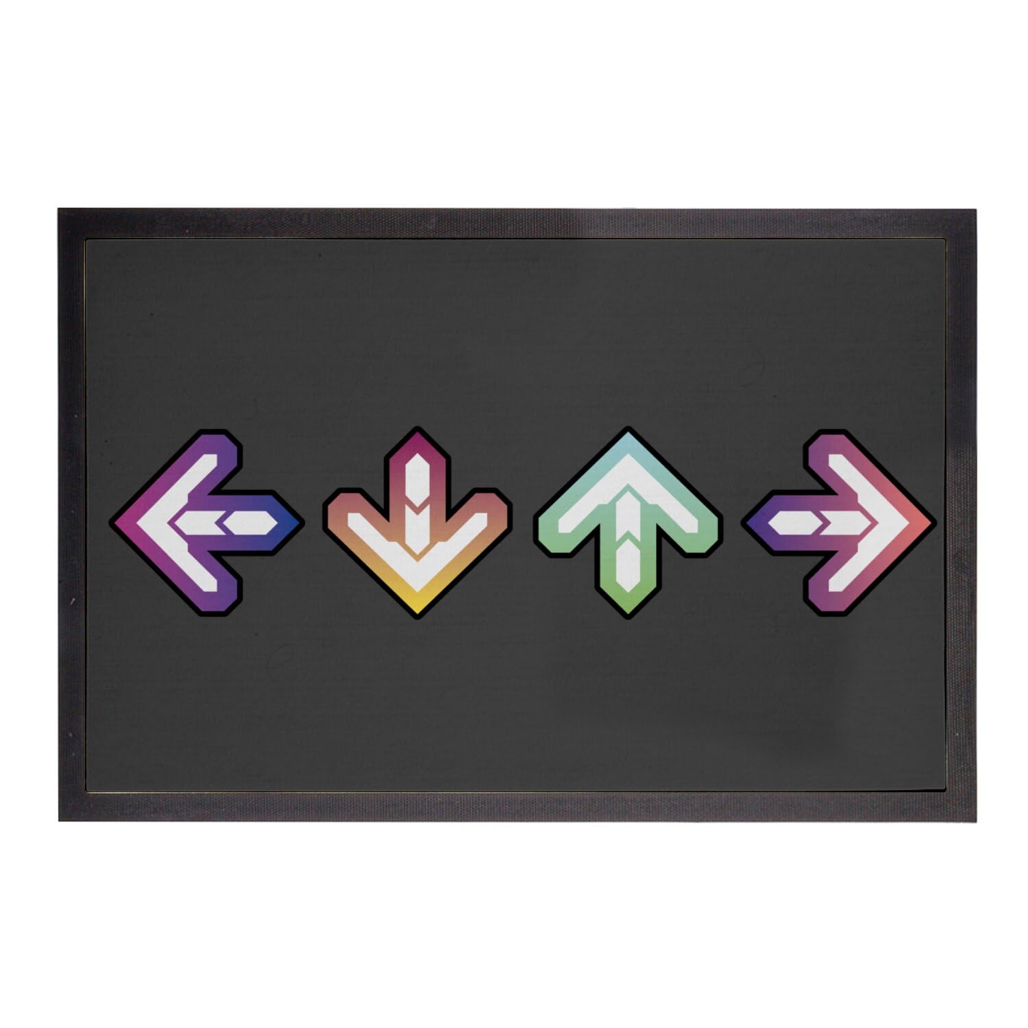 Tapis de porte haut de gamme paillasson noir design arcade retro gaming japon de 75x50cm