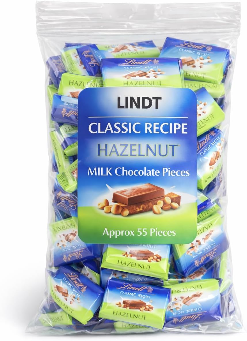 Hazelnut Milk Chocolate Pieces approx 55 Bars of Fine Individually Wrapped Premium Chocolate Candy, Easter Basket Filler & Gift Arrangement Essential