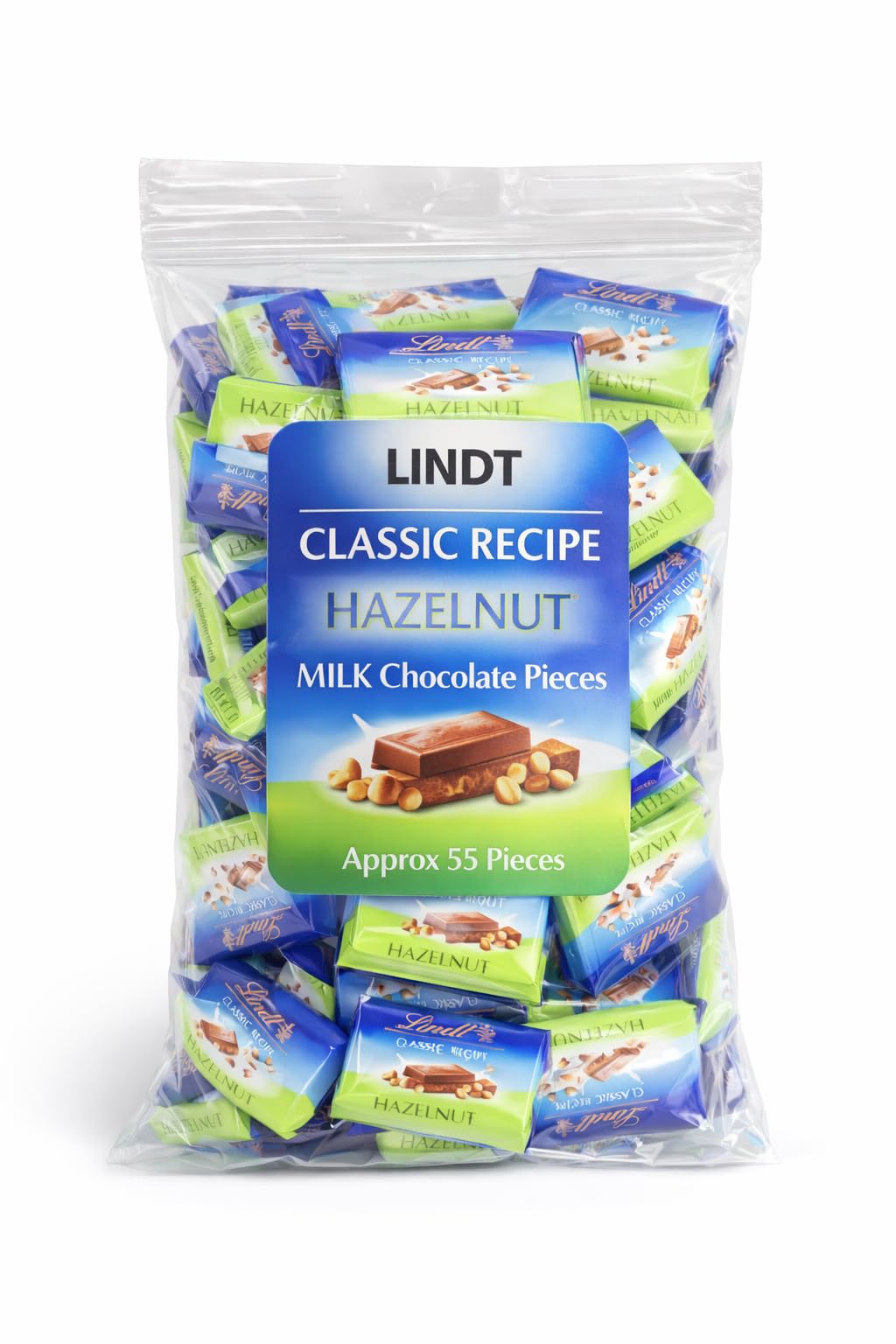 Valentine's Day Hazelnut Milk Chocolate Pieces approx 55 Bars of Fine Individually Wrapped Premium Chocolate Candy, Basket Filler & Gift Arrangement Essential