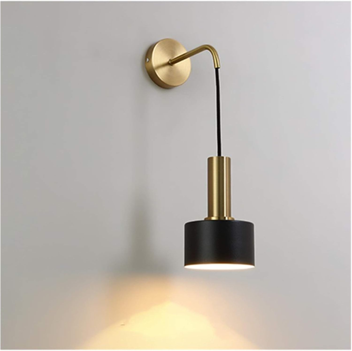 Modern Adjustable Bedside Lamp Wall Lamp Black Gold Luxury Nordic Up and Down Reading Lamp Wall Lamp Wall Lamp Aisle Indoor E27 (Color : Gold) (Black)