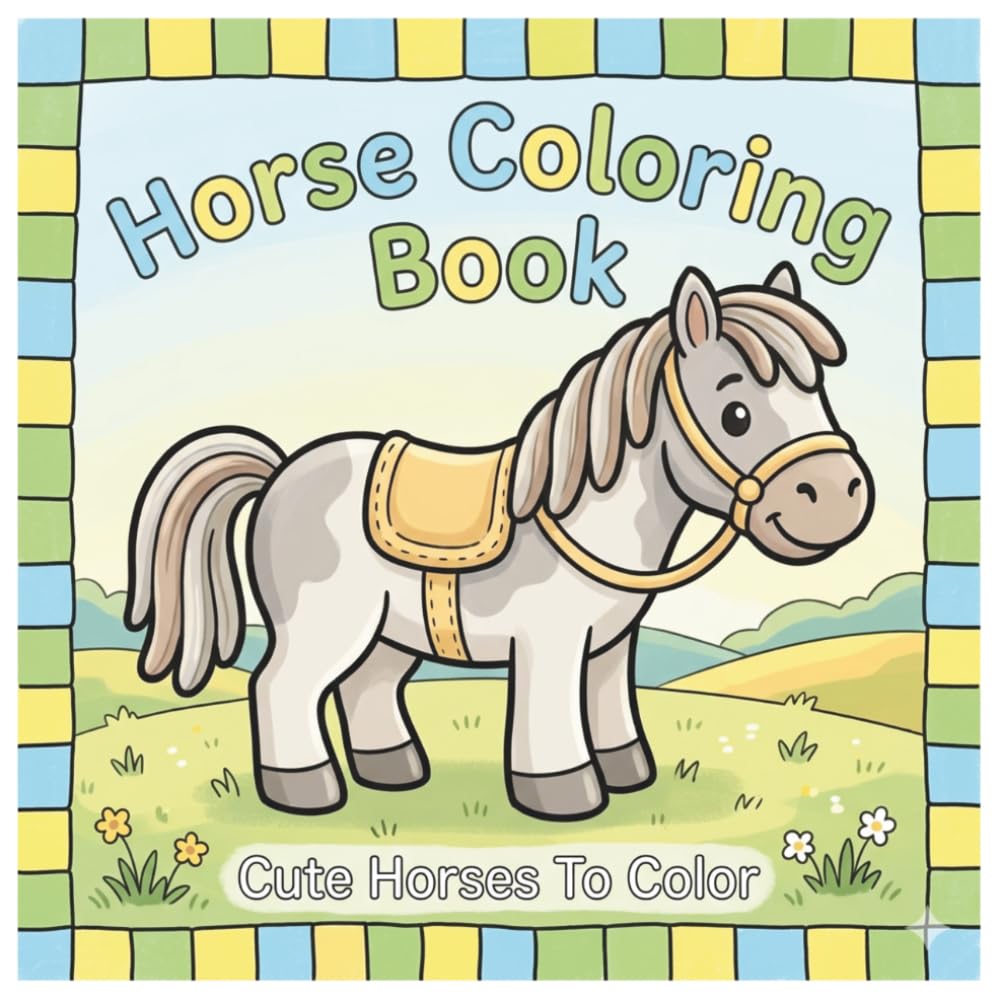 Horse Coloring Book: Coloring Book For Kids | Cute Animal Coloring Book | Cute Horse Coloring Book | Horses For Kids | Kid Coloring Book | Coloring Pages For Children Ages 3-6