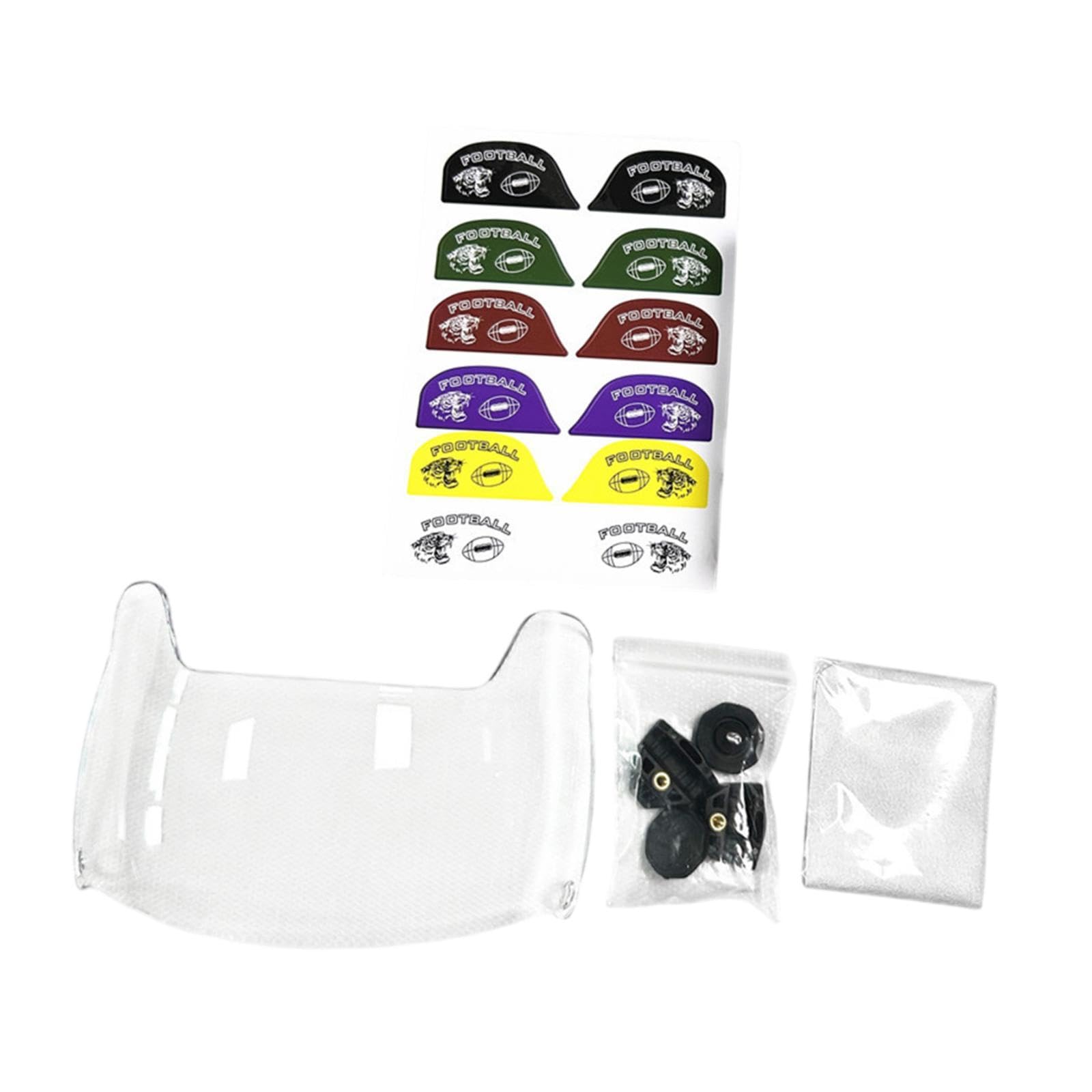 Harilla La protección Facial de los visores de fútbol Mejora la Visibilidad y Protege la máscara de la Cara de Las Piezas de los Ojos para los